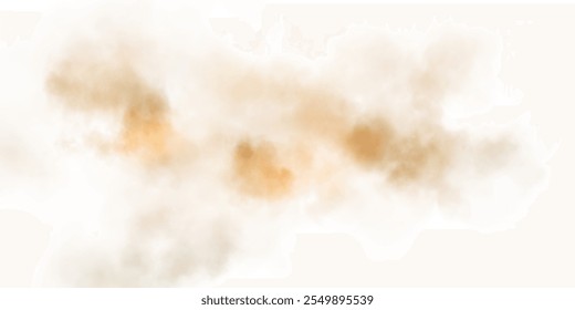 Nubes arenosas con polvo y partículas finas. PNG Duna, tormenta de arena, racimos de polvo. Ilustración vectorial realista de la tormenta del desierto: serrín volador con Pequeñas partículas de suciedad bajo la influencia