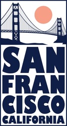 Sanfrancisco California 2 Color Design For Tshirt 