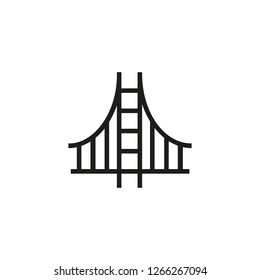 San-Francisco line icon. Golden gate, American bridge, California. Landmarks concept. Can be used for topics like USA, travel, sights