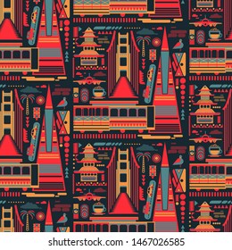 San-Francisco pattern seamless design graphic