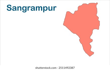 Mapa da subdivisão de Sangrampur, Distrito de East champaran, Estado de Bihar, República da Índia, Governo de Bihar, território indiano, Índia Oriental, política, aldeia, turismo