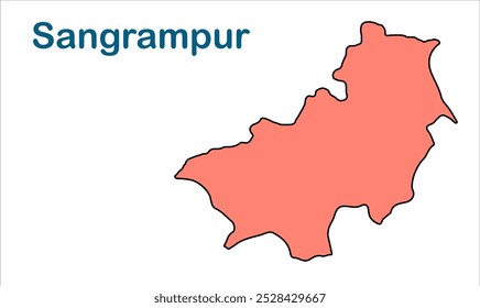 Mapa da subdivisão de Sangrampur, Distrito de Munger, Estado de Bihar, República da Índia, Governo de Bihar, território indiano, Índia Oriental, política, aldeia, turismo