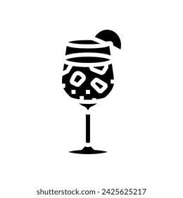 sangria glass spanish cuisine glyph icon vector. sangria glass spanish cuisine sign. símbolo aislado ilustración