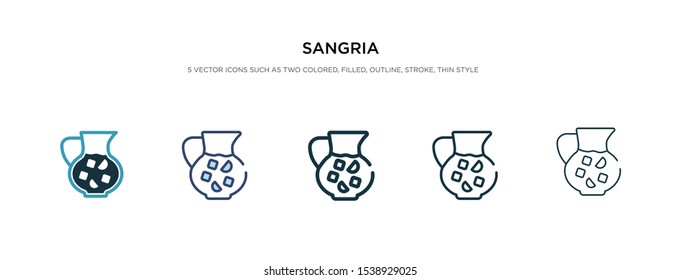 sangria icon in different style vector illustration. two colored and black sangria vector icons designed in filled, outline, line and stroke style can be used for web, mobile, ui