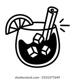 Sangria icon in hand drawn style 