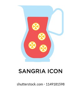 Sangria icon vector isolated on white background for your web and mobile app design, Sangria logo concept