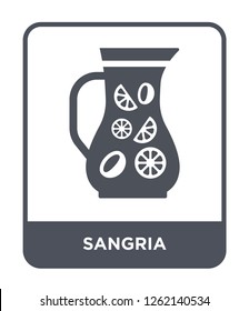 sangria icon vector on white background, sangria trendy filled icons from Summer collection, sangria simple element illustration