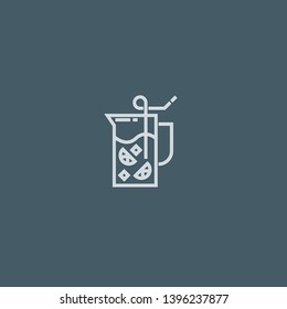 Sangria vector icon. Sangria concept stroke symbol design. Thin graphic elements vector illustration, outline pattern for your web site design, logo, UI. EPS 10.