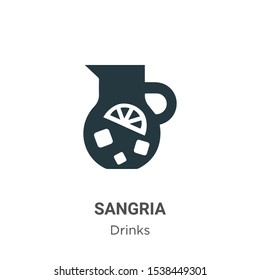 Sangria vector icon on white background. Flat vector sangria icon symbol sign from modern drinks collection for mobile concept and web apps design.