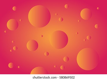 Sanguine abstract technology background. Gradient bubbles for web sites, user interfaces and applications. Vector illustration