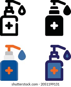 sanintizer soap icon outline solid glyph flat filled style for web mobile app presentation printing