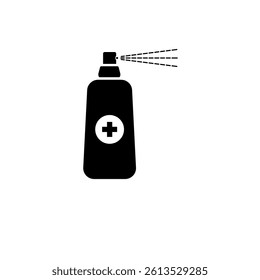 Sanitary Antiseptic, Hygiene Virus Hand Care Solid Flat Vector Icon Isolated on White Background.