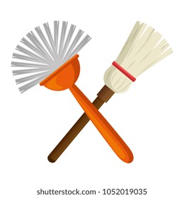 sanitary brush with mop