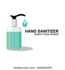 Sanitary hand concept banners. Flat illustration of hand sanitation vector concept banner for web design.