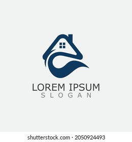 Sanitary home Logo Design Or Icon Vector Illustration template
