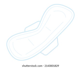 Sanitary napkin.　Woman.　Vector illustration.