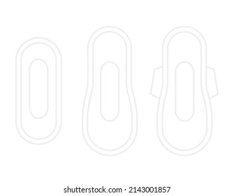 Sanitary napkin.　Woman.　Vector illustration.