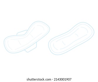Sanitary napkin.　Woman.　Vector illustration.