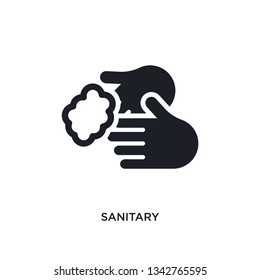 sanitary isolated icon. simple element illustration from hygiene concept icons. sanitary editable logo sign symbol design on white background. can be use for web and mobile