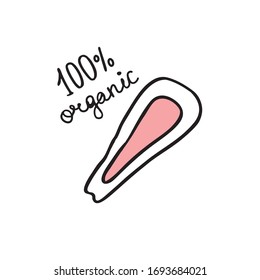 sanitary napkin doodle icon, vector illustration