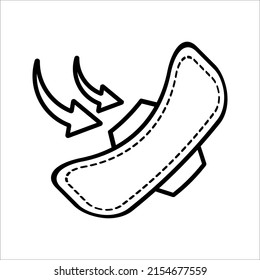 Sanitary napkin icon. Sanitary pad vector icon. Woman sanitary napkin. vector illustration on white background