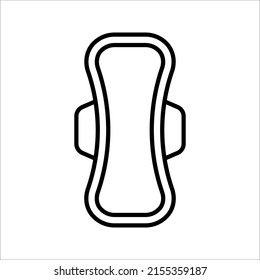 Sanitary napkin icon. Sanitary pad vector icon. Woman sanitary napkin. vector illustration on white background