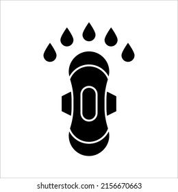 Icono de servilleta sanitaria. Icono vectorial de almohadilla sanitaria. Toalla higiénica para mujeres. ilustración vectorial sobre fondo blanco