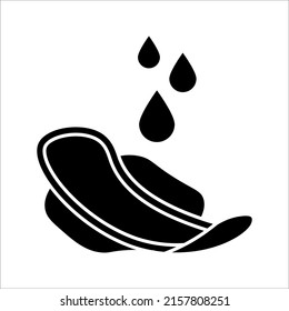 Sanitary napkin icon. Sanitary pad vector icon. Woman sanitary napkin. vector illustration on white background