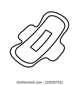 Icono de servilleta sanitaria. Icono vectorial de almohadilla sanitaria. Color de la servilleta sanitaria de la mujer editable