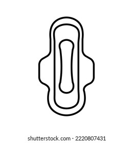Sanitary napkin icon. Sanitary pad vector icon. Woman sanitary napkin color editable