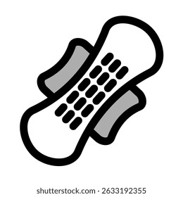 Sanitary napkin icon symbol - Sanitary napkin for human hygiene treatment vector illustration