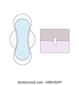 sanitary napkin icon. vector illustration. 
