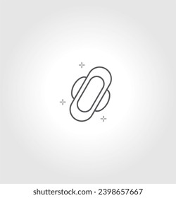 Sanitary napkin line icon, Sanitary pads vector icon.