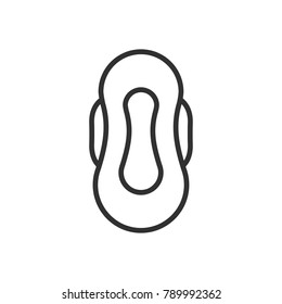 Sanitary napkin. linear icon. Line with Editable stroke