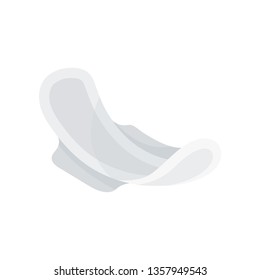 Sanitary napkin on white background. Vector illustration.