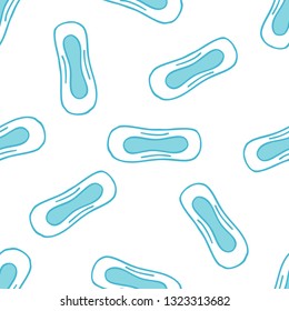 sanitary napkin seamless doodle pattern