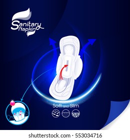 Sanitary Napkin Vector Background