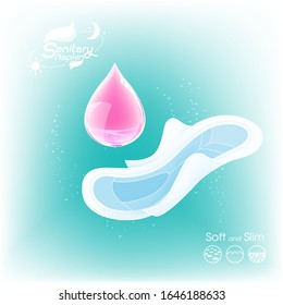 Sanitary Napkin Vector Background Template for Product