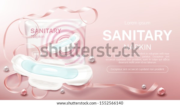 Download Sanitary Napkins Package Mock Banner Feminine Stock Vector Royalty Free 1552566140