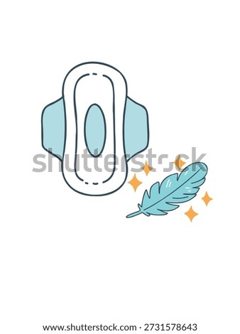 sanitary pad with freshness concept illustration