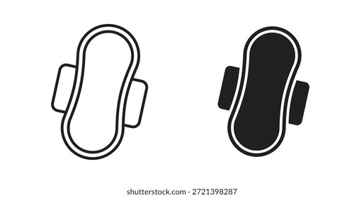 Sanitary pad icon concept set. Simple icon collection