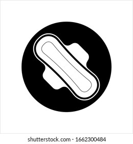 Icono de toallas sanitarias, Icono de pañoletas sanitarias Ilustración de arte vectorial