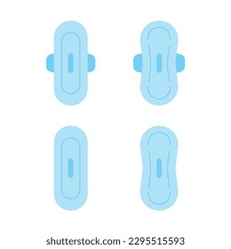 Diseño de vectores de conjunto de iconos de almohadilla sanitaria.