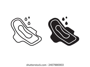 Sanitary pad icon set. vector illustration