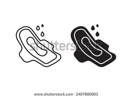 Sanitary pad icon set. vector illustration