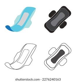 sanitary pad icon vector illustration symbol design