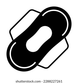 sanitary pad icon, sanitary vector, pad illustration