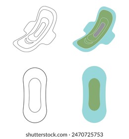 sanitary pad icon vector illustration symbol design