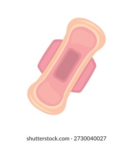 Ícone do absorvente sanitário, ilustração do vetor do absorvente sanitário, imagem do vetor do absorvente menstrual, almofada da menstruação ícone do produto de higiene feminina
