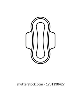 Sanitary pad icon. Vector. Line style.